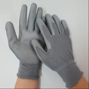 Găng tay 13 kim phủ Pu bàn xám GT615-38